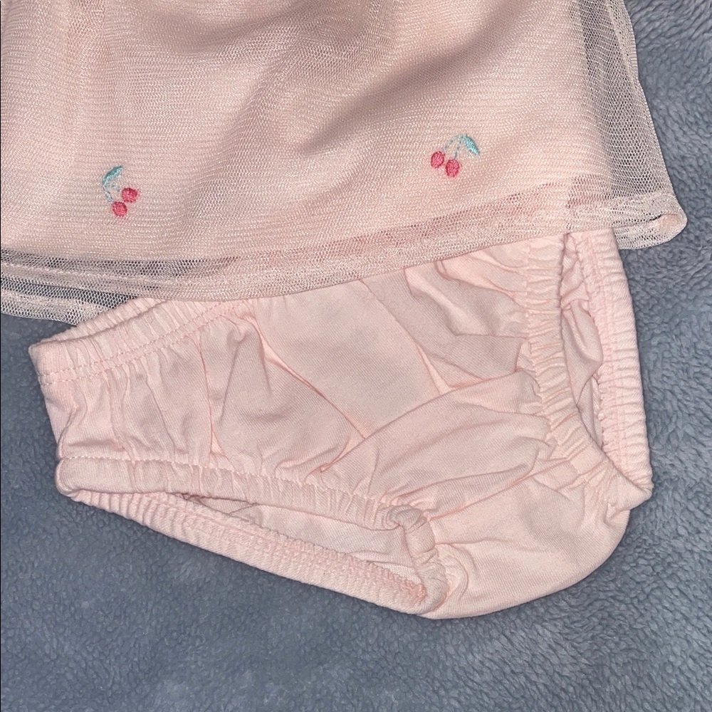 Carter's Pink Baby Dress Cherry Tulle         size Newborn - Picture 5 of 12